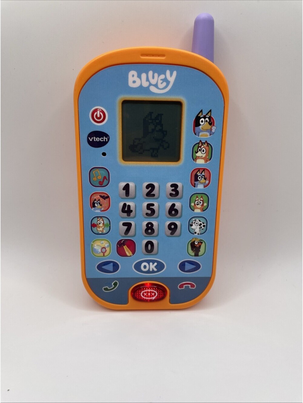 VTech Bluey Ring Phone Preschool Toddler Learning Toy Character Activity TESTED